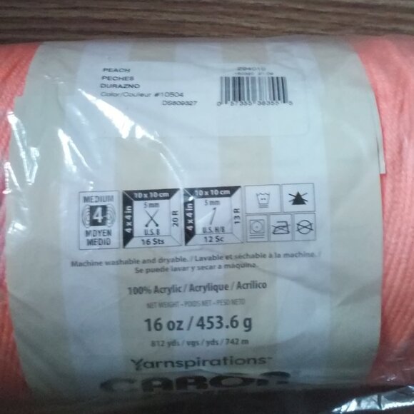 Yarn Caron 1 Pound Peach Color - Picture 2 of 2